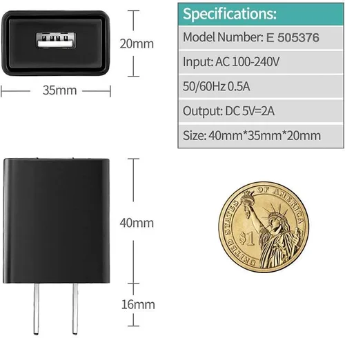 Vista 4 de Cargador de pared micro USB compatible con Samsung Galaxy Note, Tab A, E, S2, 3, 4, 7.0 pulgadas, 8.0 pulgadas, 9.6 pulgadas, 9.7 pulgadas, 10.1