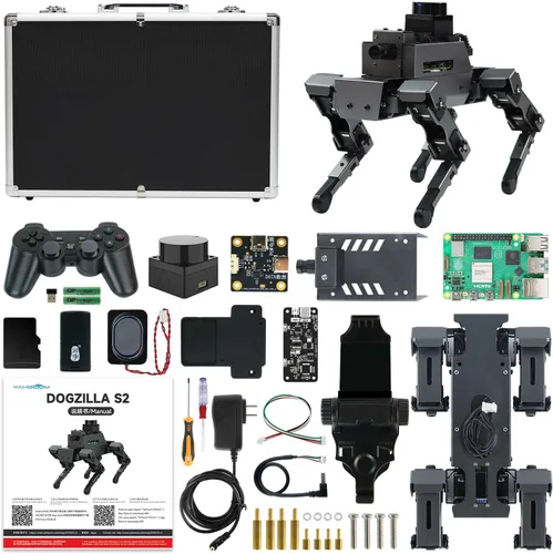 Vista 10 de Yahboom Raspberry Pi 5 Adultos AI Modelo Grande Robot Perro Python Programación 12 articulaciones Biónico Perro Mecánico DOGZILLA Reconocimiento