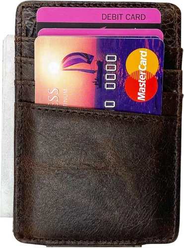 Vista 5 de broche para dinero, cartera con bolsillo frontal, cartera minimalista, para hombre