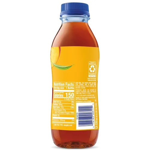 Vista 11 de Snapple Té de melocotón, botella de plástico reciclada de 16 onzas líquidas, paquete de 12