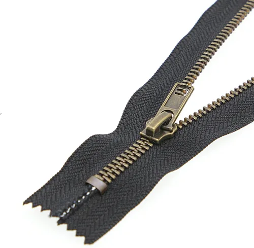 Vista 4 de Leekayer 3# Cremalleras de metal negro 9 pulgadas cierre 9.1 in cremallera de latón para coser jeans artesanías bolsa bolsillo paquete de 6