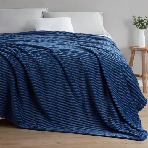 Vista 9 de Nestl - Manta azul para sofá, cobijas cálidas y mullidas para mujeres, cobijas de forro polar suaves y pequeñas para niñas - Azul marino, 127 x 152