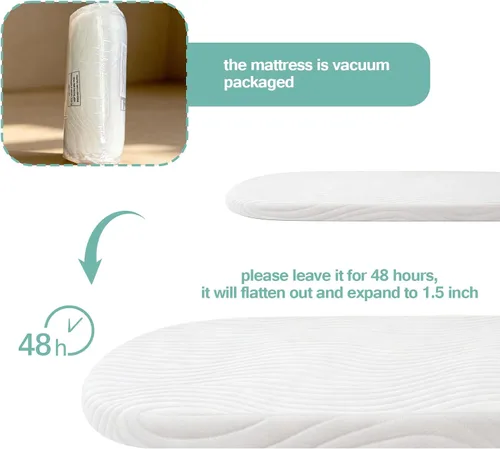 Vista 7 de Protector de colchón para cuna de bebé compatible con el moisés inteligente