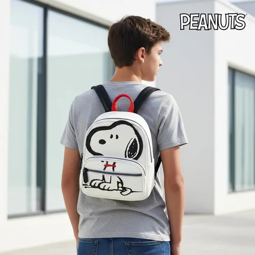Vista 7 de Mini mochila Peanuts, bolsa de viaje pequeña para hombres y mujeres, snoopy, 9 pulg.