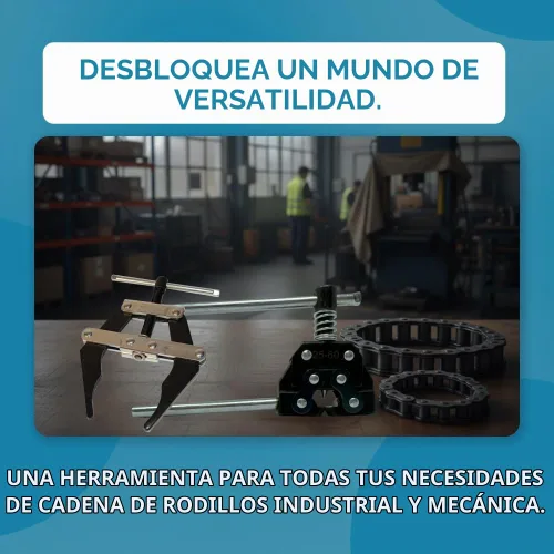 Vista 4 de PGN Kit de herramientas de cadena de rodillos #60-100 Breaker, extractor y soporte
