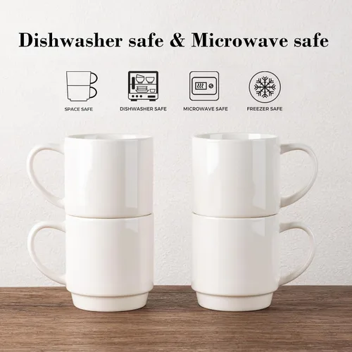 Vista 17 de GBhome Juego de 6 tazas de café de 12 onzas, tazas de café de cerámica con flores adhesivas para hombre, mujer, mamá, papá, juego de tazas de café