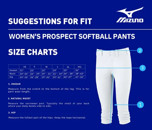 Vista 5 de Mizuno Prospect - Pantalón de softball 100% poliéster, práctica y juego recreativo