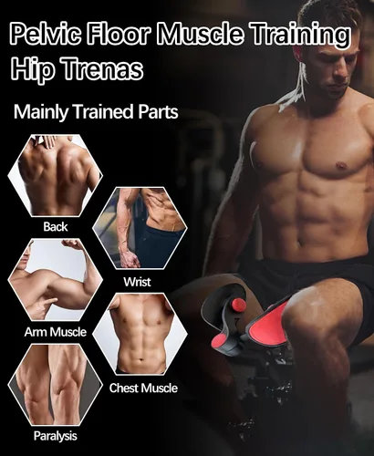 Vista 2 de Tinrief Entrenador de muslos Kegel, entrenador de suelo pélvico, entrenador de Kegel para rehabilitación posparto, tonificador de la parte interna