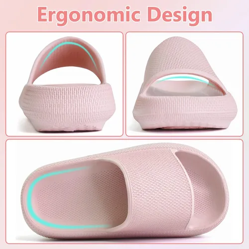 Vista 2 de Pantuflas de ducha para niños y niñas, antideslizantes, para verano, playa, piscina