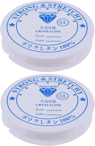 Vista 10 de Amaney - 4 rollos de cuerda elástica, 0.016 in, 0.024 in, 0.031 in, 0.039 in, cuerda elástica de cristal para pulseras, cuentas y fabricación