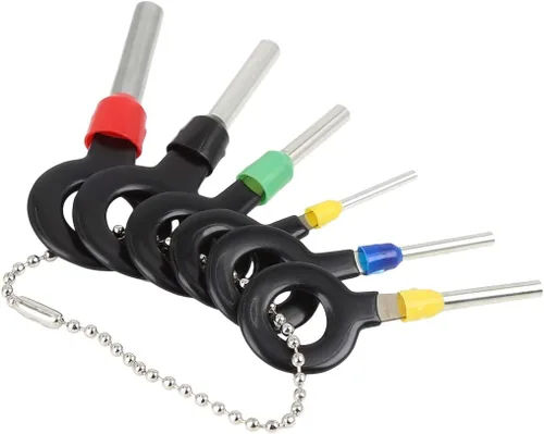 Vista 3 de X AUTOHAUX Extractor de clavijas de conector de cableado de herramienta de eliminación de terminales de alambre de vehículo de automóvil 6pcs