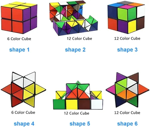 Vista 5 de Juguetes para niños de 8 a 12 años, juego de cubo mágico de estrella para niños de 9, 10, 11, 12 años, juguete clásico de cubo infinito