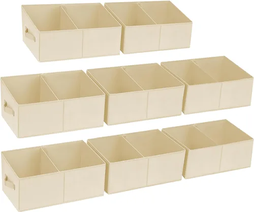 Vista 42 de DIMJ Contenedores de almacenamiento trapezoidales para ropa, 4 paquetes organizadores de armario y cestas de almacenamiento, cestas plegables
