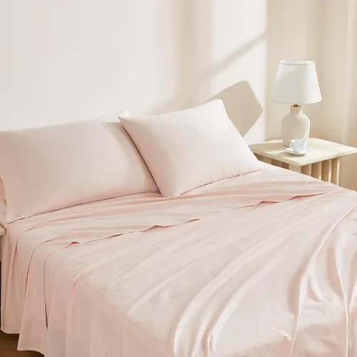 Vista 16 de Linen Closet Juego de sábanas y fundas de almohada 100% algodón orgánico, 3 Blanco Ártico
