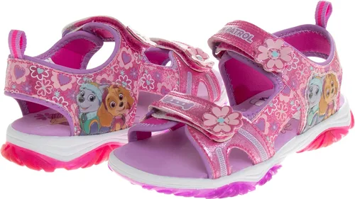 Vista 4 de Nickelodeon Zapatos iluminados de Paw Patrol para niñas, sandalias de verano, zapatos de agua para niños, Skye Everest, correa ajustable para playa