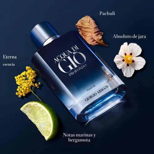 Vista 2 de Armani Beauty - Acqua di Giò Profondo - Parfum - Colonia para hombres - Fragancia masculina aromática y ambarizada de Fougère - Notas de bergamota