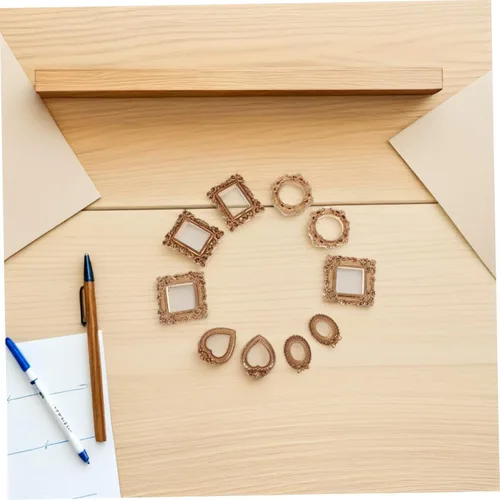 Vista 5 de 10pcs Mini Vintage Gold Resin Picture Frames for DIY Crafts