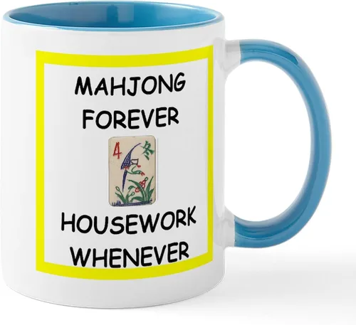 Vista 61 de CafePress Dragon Lady Mah Jongg Taza de café de cerámica (11 oz)