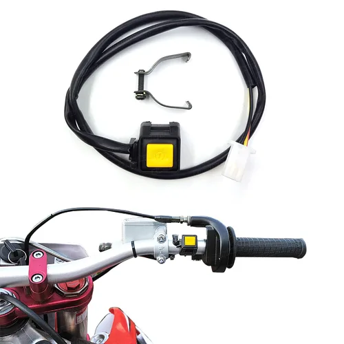 Vista 5 de Interruptor universal de manillar para arranque de motor de motocicleta ATV UTV, botón verde