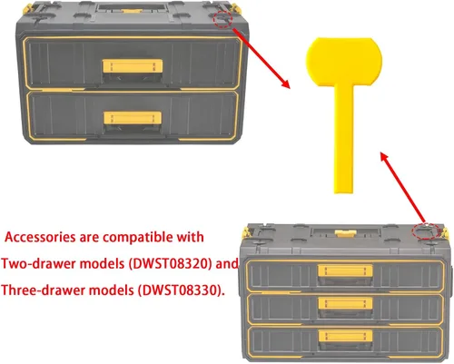 Vista 3 de 16 piezas de insertos anti-tambaleo compatibles con Dewalt Toughsystem 2.0 cajas de cajones de almacenamiento de herramientas, accesorios