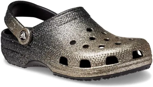 Vista 3 de Crocs - Zuecos clásicos con brillantina, unisex para adultos