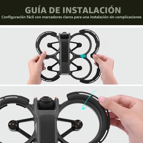 Vista 9 de BRDRC Avata 2 accesorios protectores de parachoques, protector de hélice protector de cardán protector de anillo anticolisión para DJI Avata 2 Fly