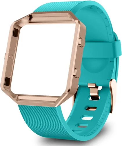 Vista 9 de Correa con marco para reloj Fitbit Blaze de LEEFOX, edición especial, correa de silicón, unisex, S G-10pack Classic+1 Marco Negro