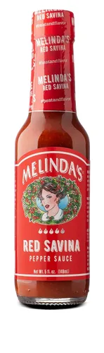 Vista 8 de Melinda's Salsa picante de pimienta roja Savina – Salsa picante habanero extra picante artesanal – Hecho con ingredientes frescos, pimientos rojos