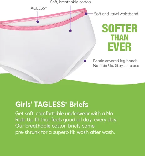 Vista 4 de Hanes - Calzones surtidos para niñas y niñas pequeñas