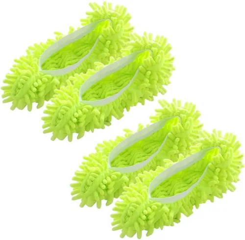 Vista 12 de Calcetines para trapeador, 2 pares de fundas de microfibra para limpieza de casa, suaves, lavables, reutilizables, de microfibra, para limpieza