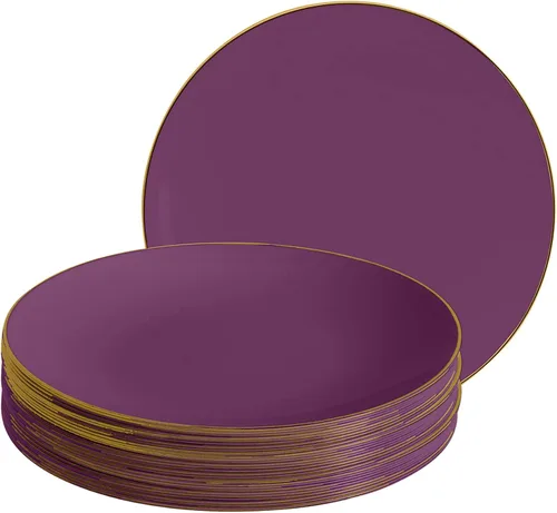 Vista 94 de LUXE PARTY NYC - Juego de 30 platos de plástico para vajilla Desechables 7.5 pulgadas Plato de ensalada Aperitivo Postre Artículos