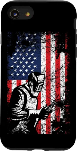 Vista 18 de Welder Gifts - Funda de soldadura patriótica con bandera estadounidense para iPhone 17