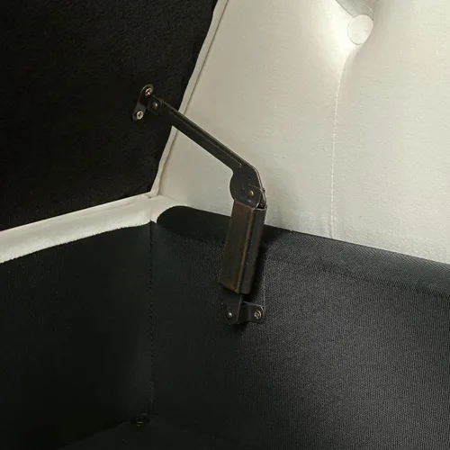 Vista 8 de Banco de almacenamiento rectangular de terciopelo de 63 pulgadas, taburete otomano, con botones copetudos, bancos de ventana con ribete de cabeza
