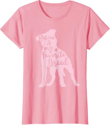 Vista 11 de Pitbull Rescue Is my Favorite Breed Dog Pit Bull Mama - Camiseta, Negro, S