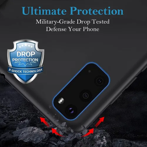 Vista 5 de Funda personalizada para teléfono Galaxy S20, funda protectora de TPU suave contra arañazos, color negro