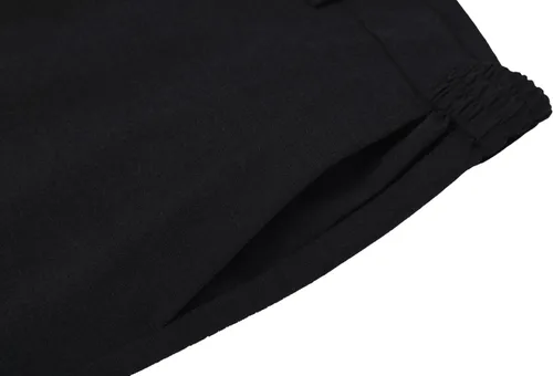 Vista 4 de Plaid&Plain Pantalones de vestir para hombre con cintura elástica y tela elástica de ajuste recto