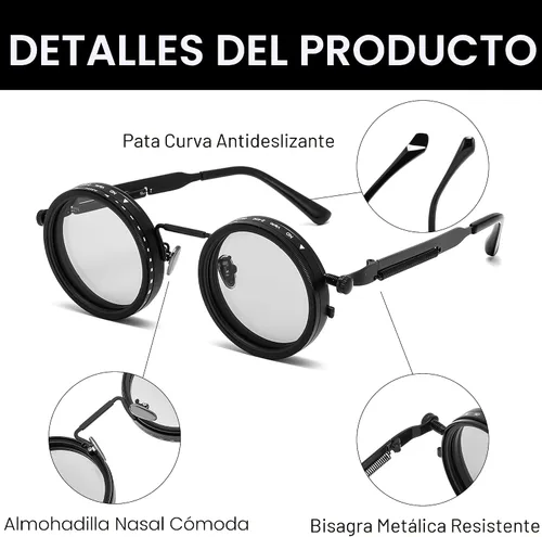 Vista 5 de FEISEDY Gafas de sol redondas polarizadas ajustables para hombres y mujeres Negro