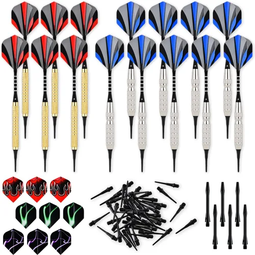 Vista 8 de Steel Tip Darts Set 18 Grams15 Pack Steel Barrels