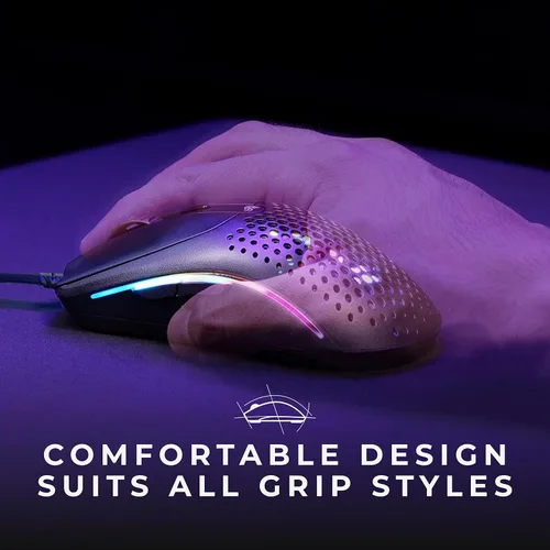 Vista 5 de GLORIOUS Model O V2 - Mouse ligero para juegos (cableadonegro) FPS con 26,000 DPI, sensor de 26K, 6 botones programables, accesorios