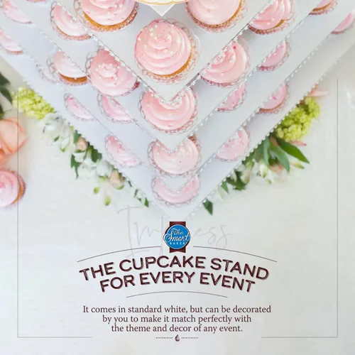 Vista 3 de Molde redondo para torre de cupcakes The Smart Baker, Blanco