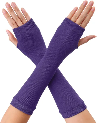 Vista 25 de Allegra K Calentadores de brazo sin dedos unisex de moda clásica