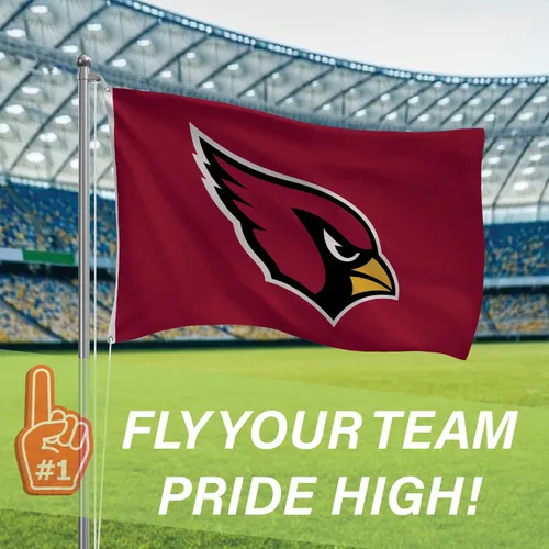 Vista 2 de Bandera de casa al aire libre duradera de 3 x 5 pies de los Arizona Cardinals de la NFL con ojales Bandera y cartel del equipo deportivo Bandera