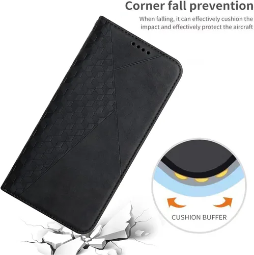 Vista 5 de Funda compatible con Nothing Phone 1, piel sintética, función atril compatible con Nothing Phone One (A063), cierre magnético, protección para Negro
