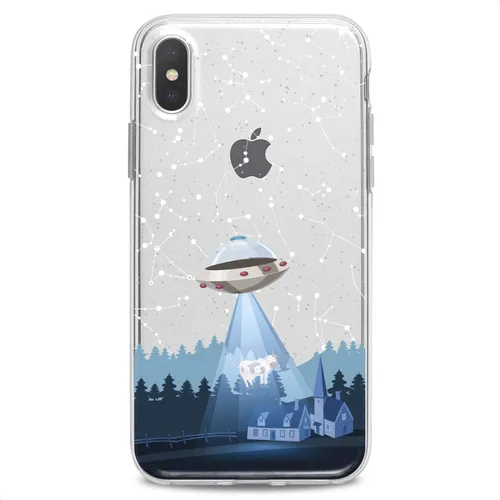 Vista 7 de Funda de poliuretano termoplástico compatible con iPhone 16e 15 14 13 12 11 Pro Max Plus Mini Xs Xr X 8 7 6 5 SE Spaceship Alien Outer Space Slim
