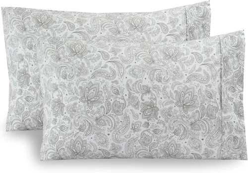 Vista 24 de Elegant Comfort Juego Ultra Suave de 2 Fundas de Almohada con Estampado Floral - 1500 Microfibra de Calidad Premium de Hotel, Suaves y Lisas