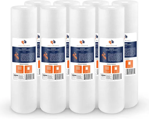 Vista 7 de Aquaboon Cartucho de repuesto de filtro de agua de sedimentos de 1 micrón, 20 x 4.5, filtración de sedimentos para toda la casa, compatible