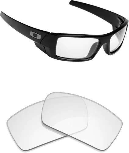 Vista 27 de Alphax Polarized Replacement Lenses for Oakley Gascan OO9014 60mm Sunglasses Glare Reduction Precision Cutting Espejo de oro de 24 quilates