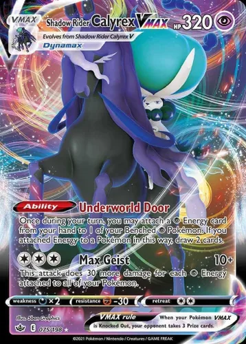 Vista 4 de Pokemon Tarjetas Shadow Rider Calyrex VMAX League Battle Deck