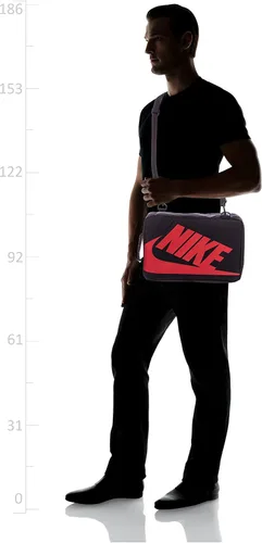 Vista 6 de Nike Logo Shoe-Box Bolsos unisex, Negro, rojo (black blackUniversity Red), Bolsa de zapatos