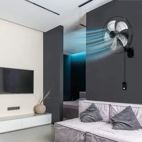 Vista 7 de Simple Deluxe Ventilador de pared de metal de 18 pulgadas, ventilador de esquina y patio al aire libre máximo de 4200 CFM, flujo de aire de alta